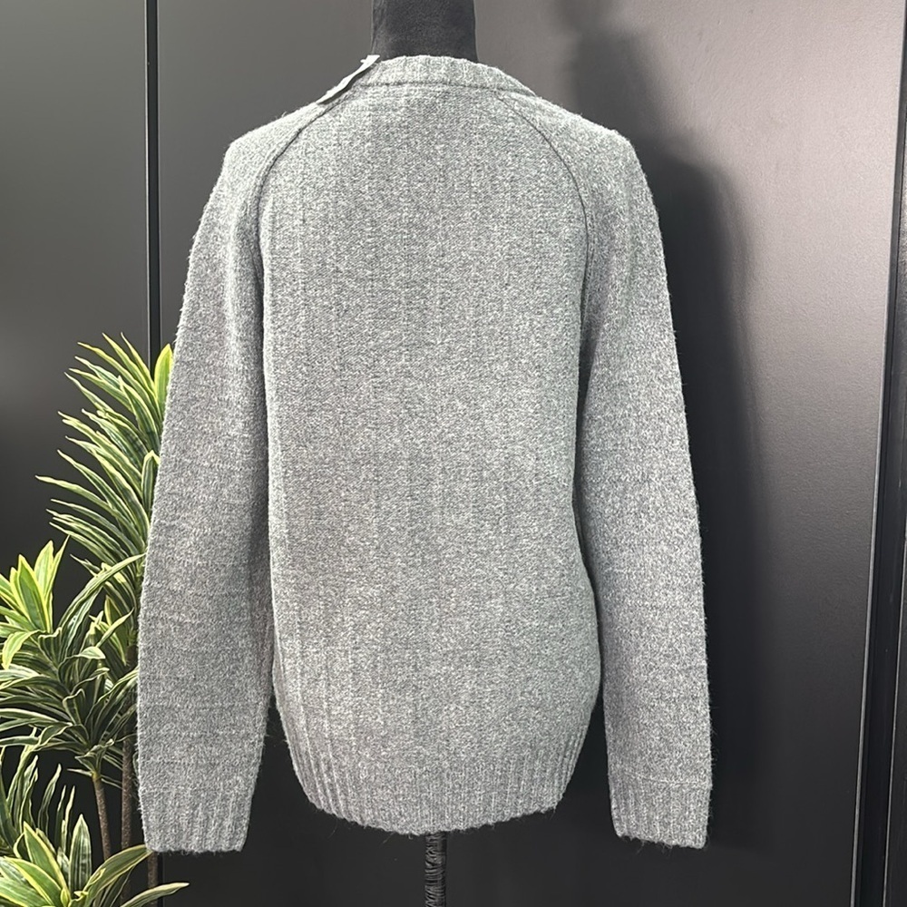 Upwest Wool Blend Textured,Rib Knit Cuff & Hemline,Winter Warm Pullover Sweater — image 4 of 8